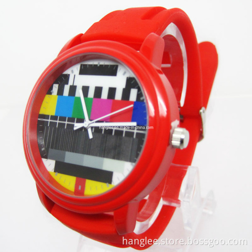 Quartz Big Face Fashion Silicone Watch